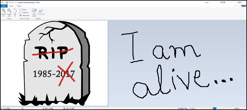 MS paint alive