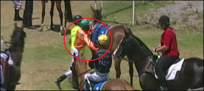 Jockey punch horse