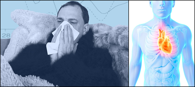 Flu heart attack