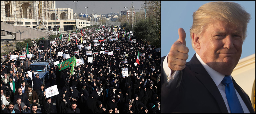 Trump back Iran protesters