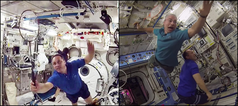 space badminton match