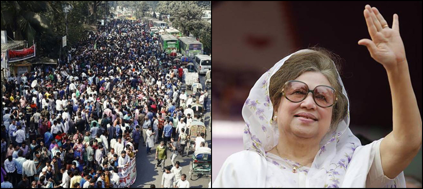 bangaldesh khaleda zia protest