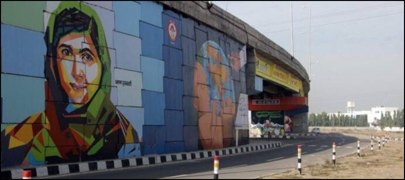 Malala mural India