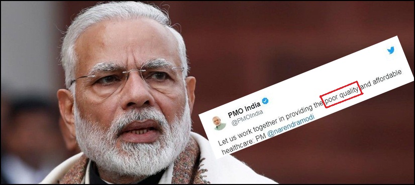 Modi tweet error