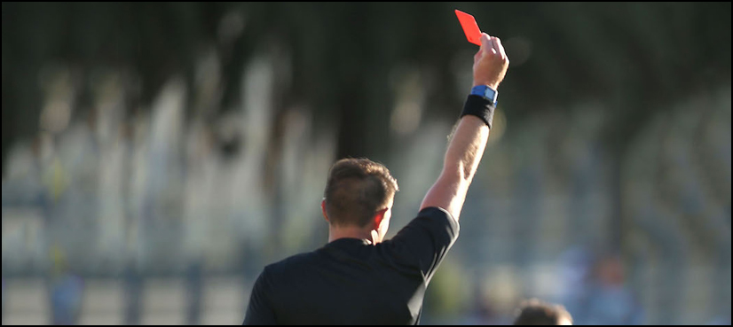 Syrian referee punch football