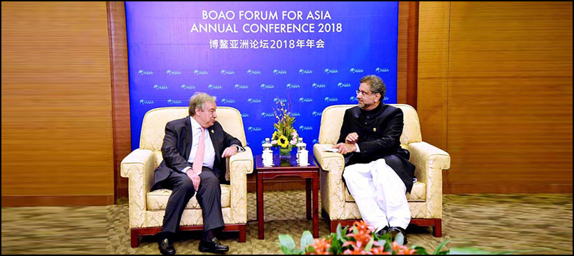 Shahid Khaqan Antonio Guterres UN India