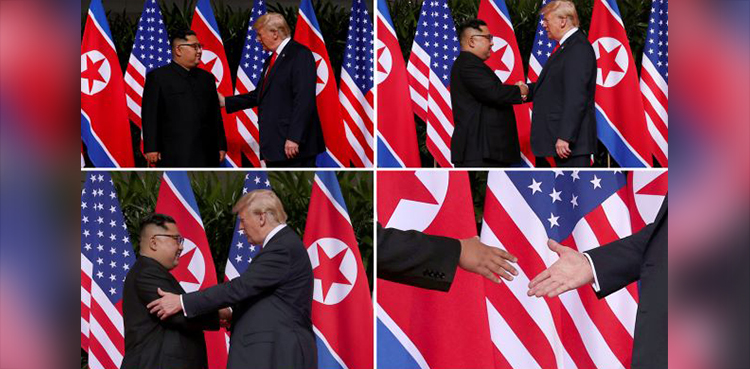 Trump-Kim handshake