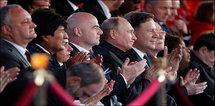 Putin welcomes World Cup as Russia win