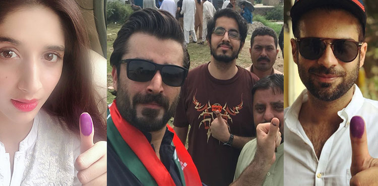 Patriotic Pakistani celebrities step out to vote