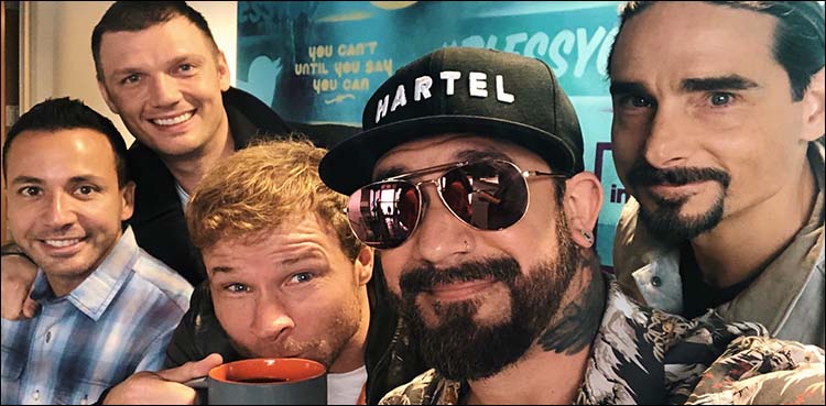 Back street boys surprise fans in elevator with impromptu sing along
