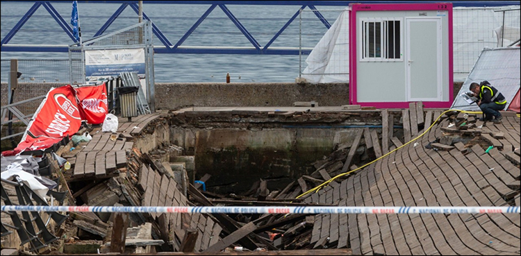 Hundreds hurt as Spanish festival boardwalk collapses into sea
