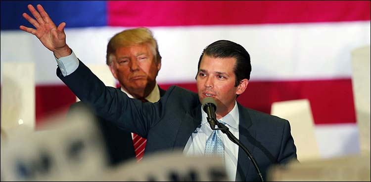 Trump says his son sought information on Clinton from Russians