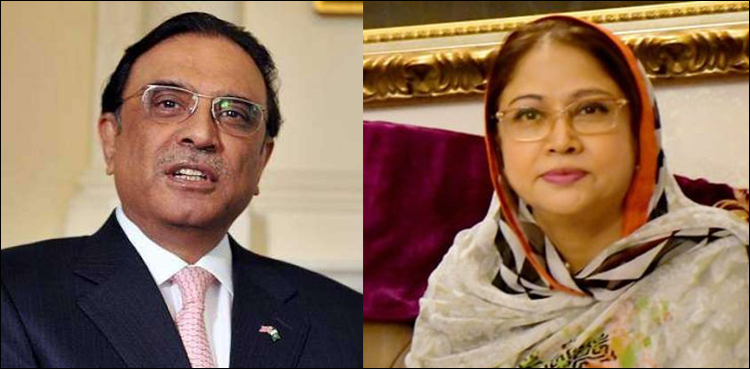 Asif Zardari Faryal Talpur Fake bank accounts
