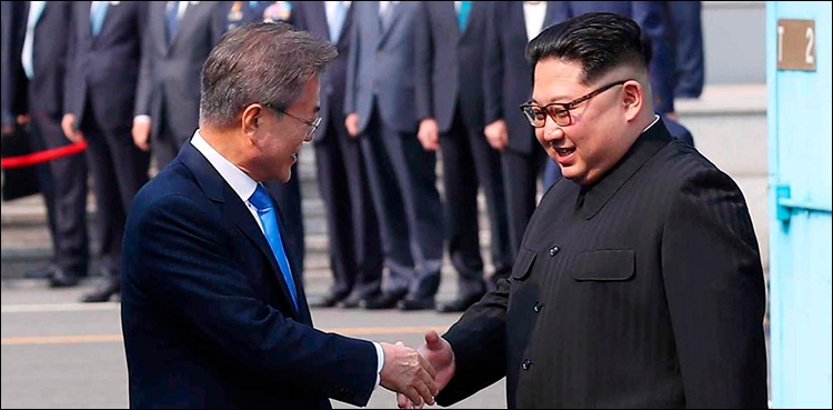 Leaders of two Koreas meet for talks on ending war
