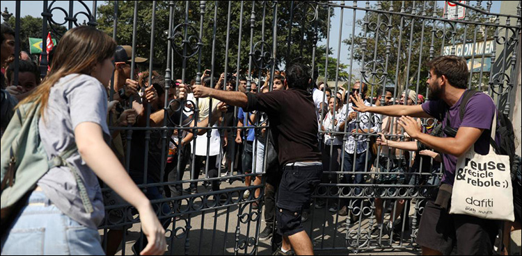 Tensions flare after fire destroys Brazil museum in 'tragedy foretold'