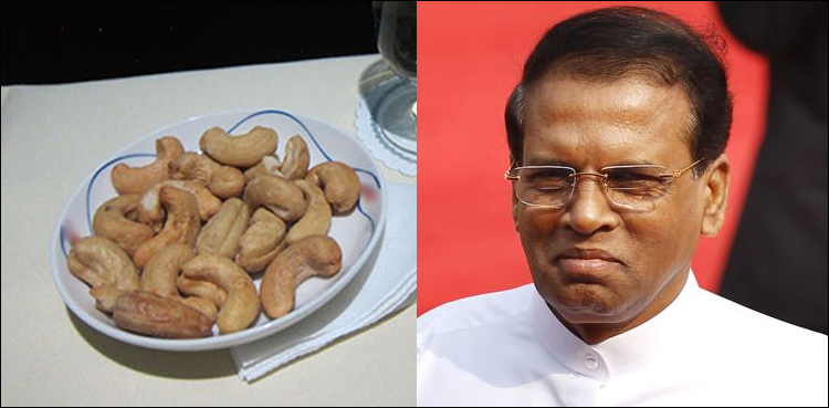 Sri Lankan president airline nuts