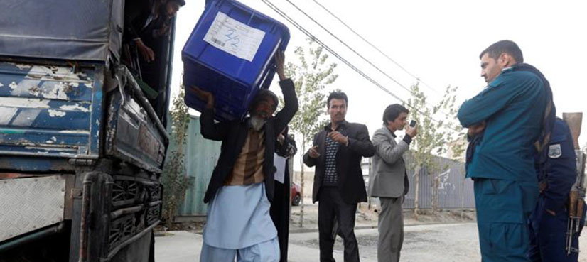 Afghanistan election polling