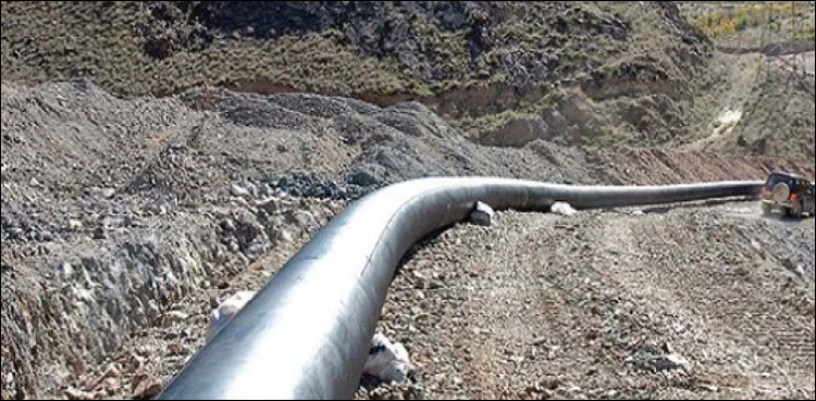 Repair work, damaged gas pipeline, Bolan