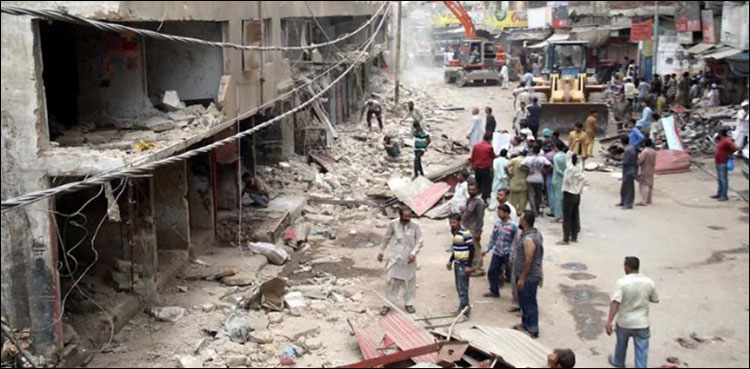 KMC razed illegal shops