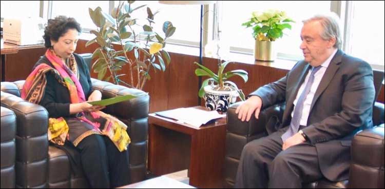 Pakistan's envoy, Maleeha Lodhi, UN top brass, occupied Kashmir