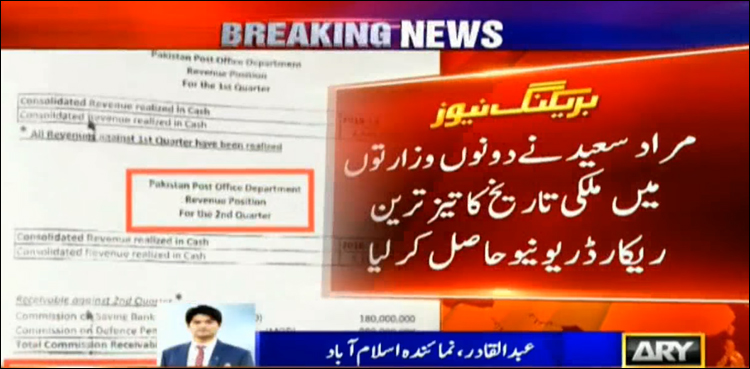 Murad Saeed,revenue record