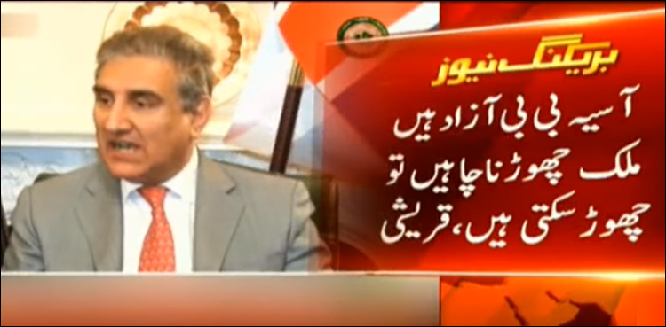 Aasia bibi, Shah Mehmood Qureshi