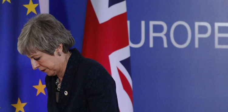 Theresa May leaves Brexit summit