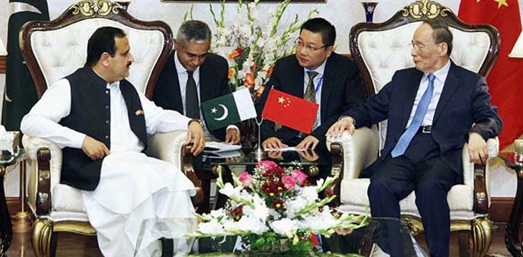 Wang Qishan Usman Buzdar meeting