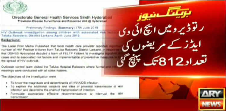 HIV, Rato Dero, Larkana
