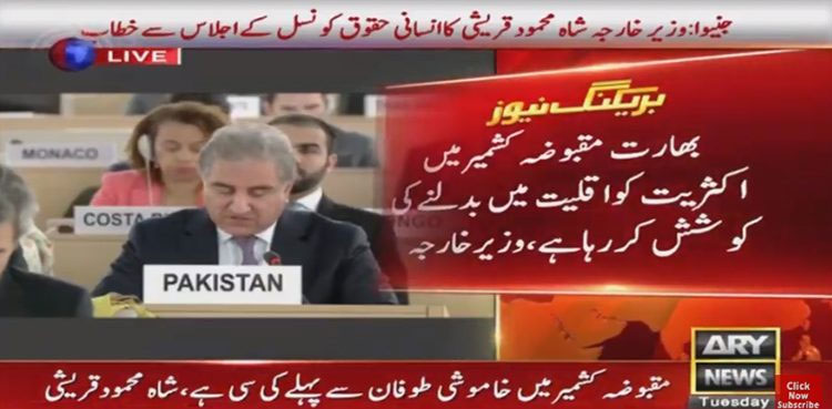 FM Qureshi UNHRC