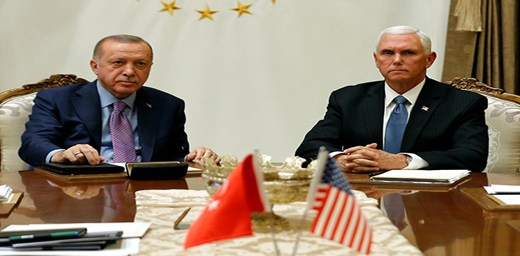 Mike Pence, Tayyip Erdogan, Syria operation