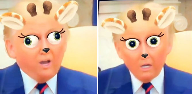 Donald Trump, Snapchat filter