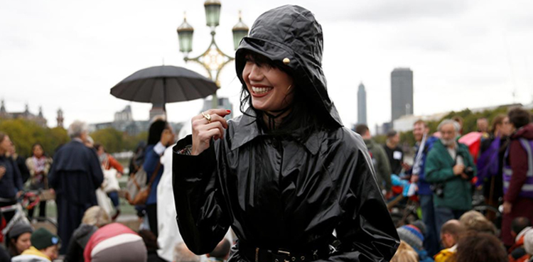 Celebrities climate action Extinction Rebellion video