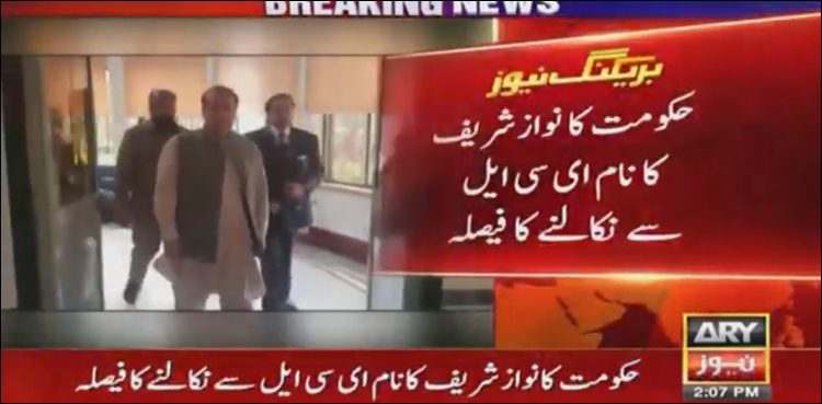 Nawaz Sharif, ECL, Exit Control List