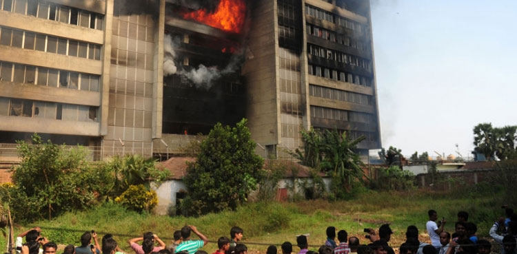 Umarkot, building fire