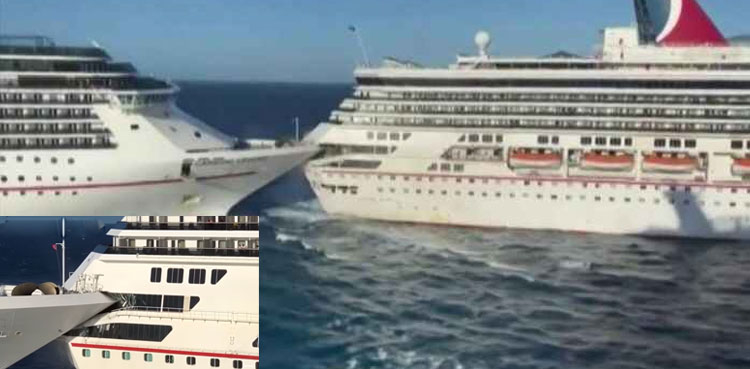 Ships collide