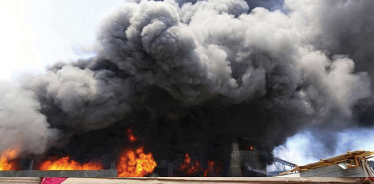 gujranwala, asphalt plant fire