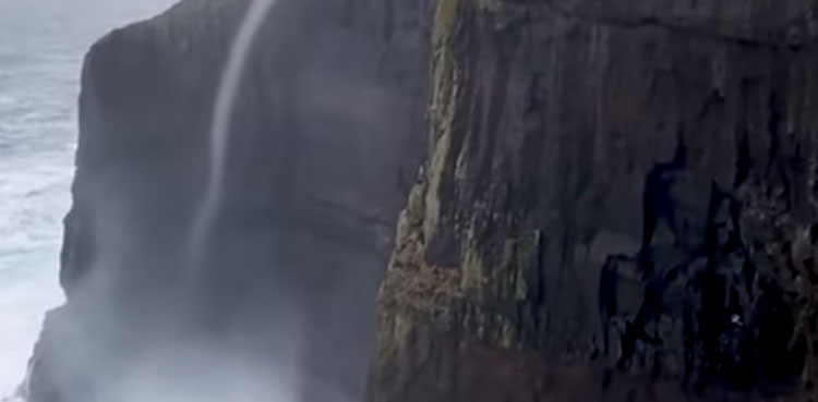 Water flows upwards video