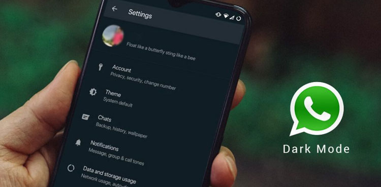 WhatsApp dark mode feature