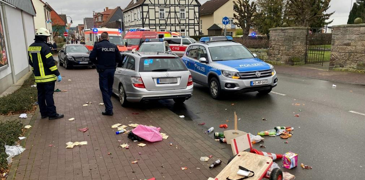 Car accident Germany carnival Volkmarsen