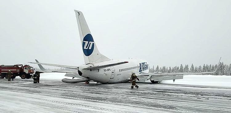 Russian plane crash land