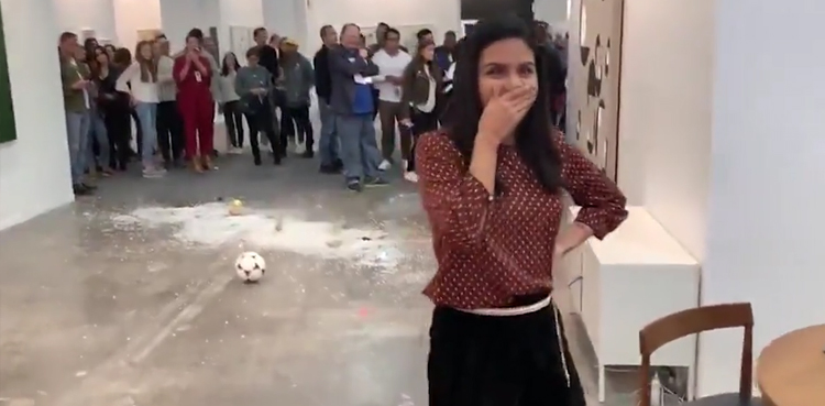 Artwork destroyed by critic
