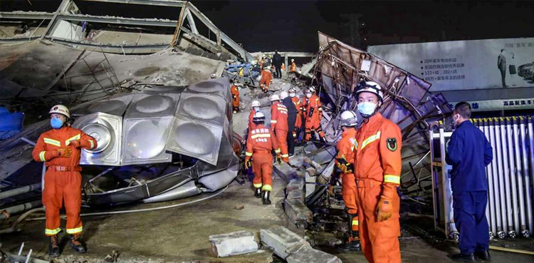 China quarantine hotel collapse coronavirus
