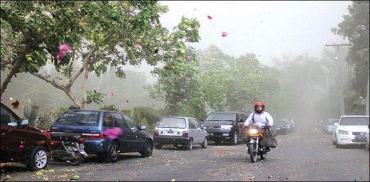 Karachi weather, temperature drop, strong winds