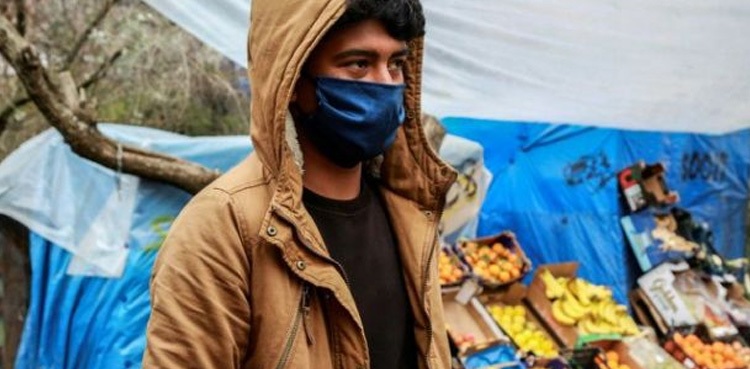 Migrants isolation Lesbos camp coronavirus