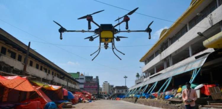 pandemic drone covid-19 symptoms