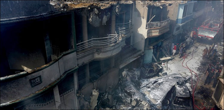 pia plane crash, buildings demolished, sbca