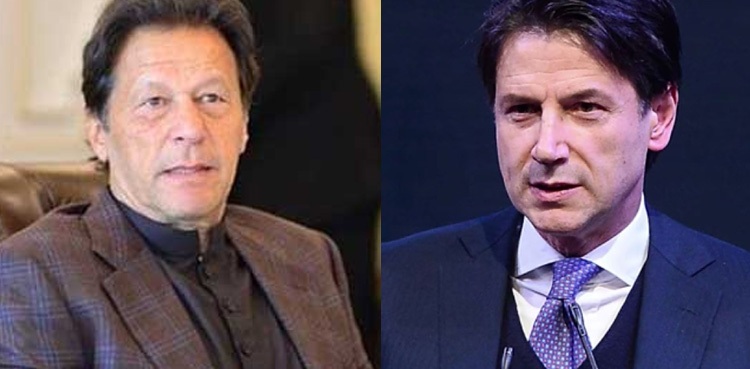 PM Imran Khan Italy Giuseppe Conte Kashmir COVID-19