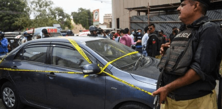 Pakistan stock exchange (PSX) attack vehicle terrorist