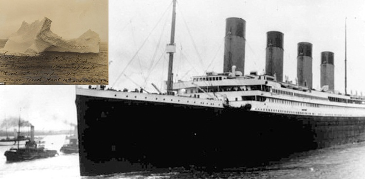 Rare picture iceberg Titanic Captain W Wood